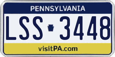 PA license plate LSS3448
