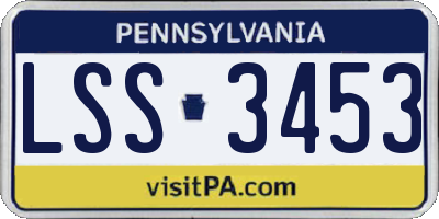 PA license plate LSS3453