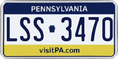 PA license plate LSS3470