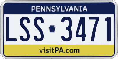 PA license plate LSS3471