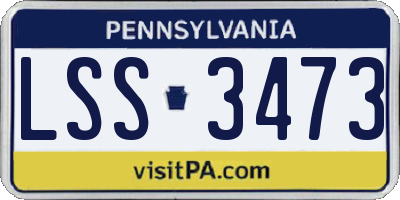 PA license plate LSS3473