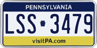 PA license plate LSS3479