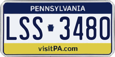 PA license plate LSS3480