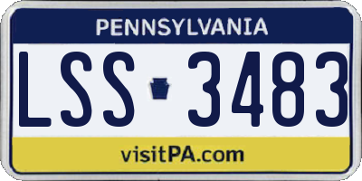 PA license plate LSS3483