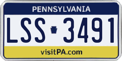 PA license plate LSS3491