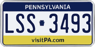 PA license plate LSS3493