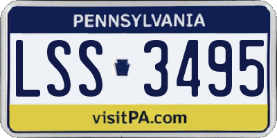 PA license plate LSS3495