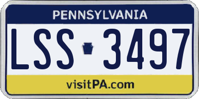 PA license plate LSS3497