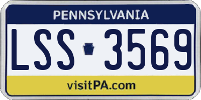 PA license plate LSS3569