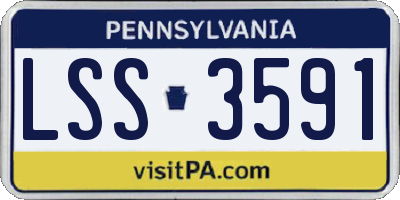 PA license plate LSS3591
