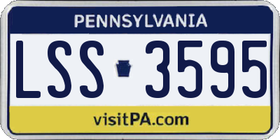 PA license plate LSS3595