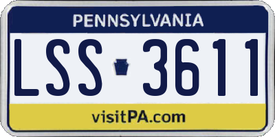 PA license plate LSS3611