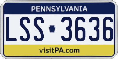 PA license plate LSS3636