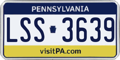 PA license plate LSS3639