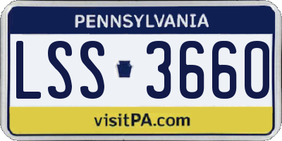 PA license plate LSS3660