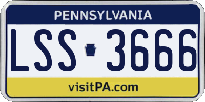 PA license plate LSS3666