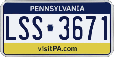 PA license plate LSS3671