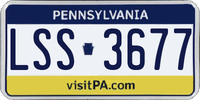 PA license plate LSS3677