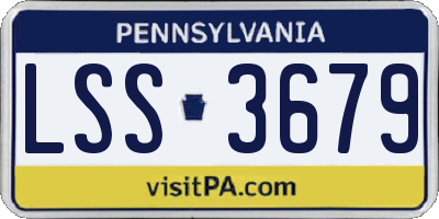 PA license plate LSS3679
