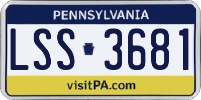 PA license plate LSS3681