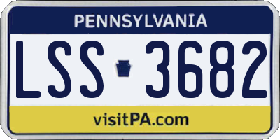 PA license plate LSS3682