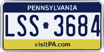 PA license plate LSS3684