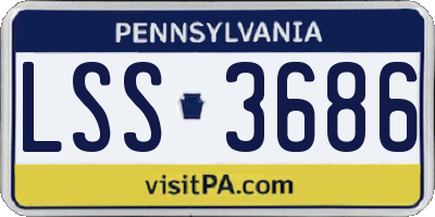 PA license plate LSS3686