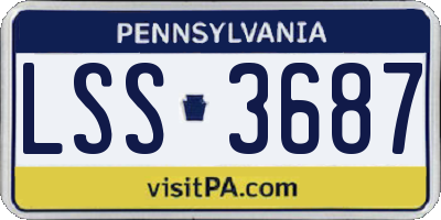 PA license plate LSS3687