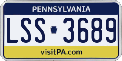 PA license plate LSS3689