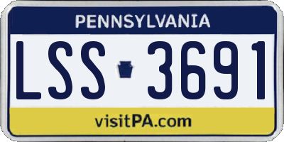 PA license plate LSS3691