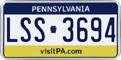 PA license plate LSS3694