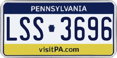 PA license plate LSS3696