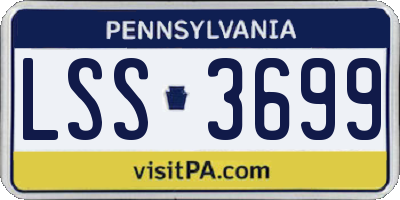 PA license plate LSS3699