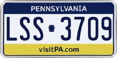 PA license plate LSS3709