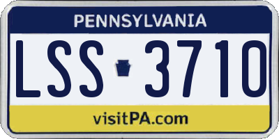 PA license plate LSS3710