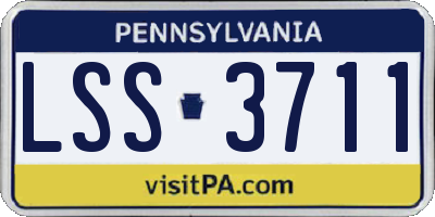 PA license plate LSS3711