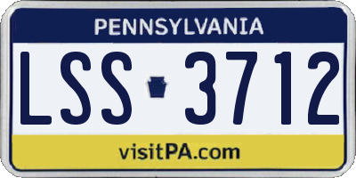 PA license plate LSS3712