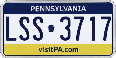 PA license plate LSS3717