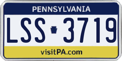 PA license plate LSS3719