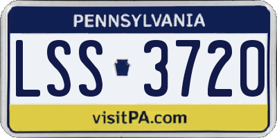 PA license plate LSS3720