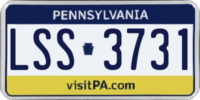 PA license plate LSS3731