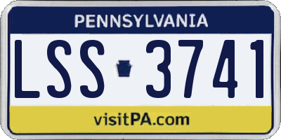PA license plate LSS3741