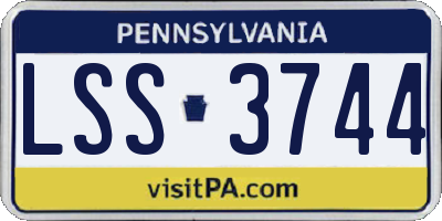 PA license plate LSS3744