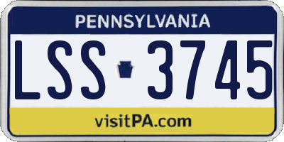 PA license plate LSS3745