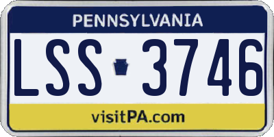 PA license plate LSS3746