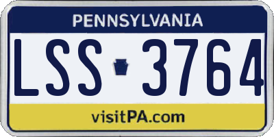 PA license plate LSS3764
