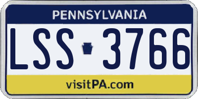 PA license plate LSS3766