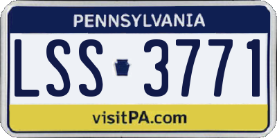 PA license plate LSS3771