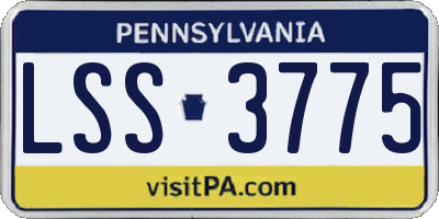PA license plate LSS3775