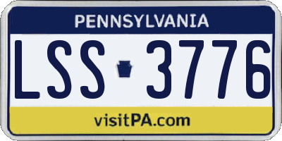 PA license plate LSS3776